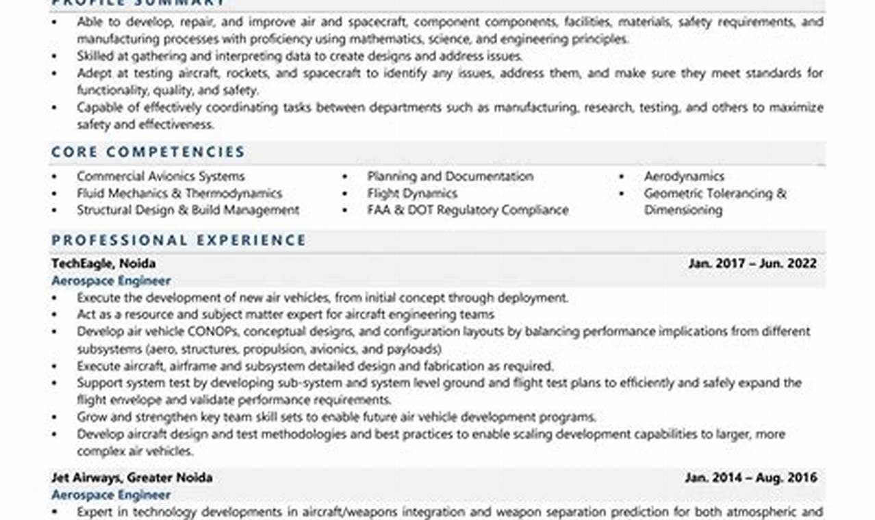 Ace Your Aerospace Design Engineer Resume: Guide & Tips | Innovating the Future of Flight with Reliable Aviation Solutions