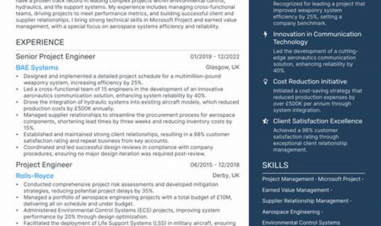 Ace Your Flight: Aerospace Engineering CV Examples + Tips | Innovating the Future of Flight with Reliable Aviation Solutions
