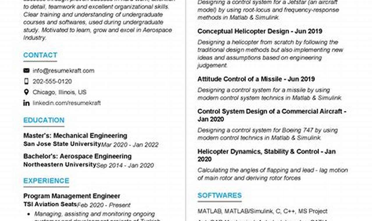 Get Hired: Aerospace Engineering Internship Resume Sample Guide | Innovating the Future of Flight with Reliable Aviation Solutions
